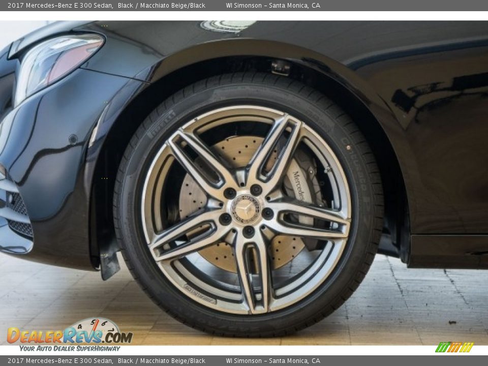 2017 Mercedes-Benz E 300 Sedan Black / Macchiato Beige/Black Photo #9