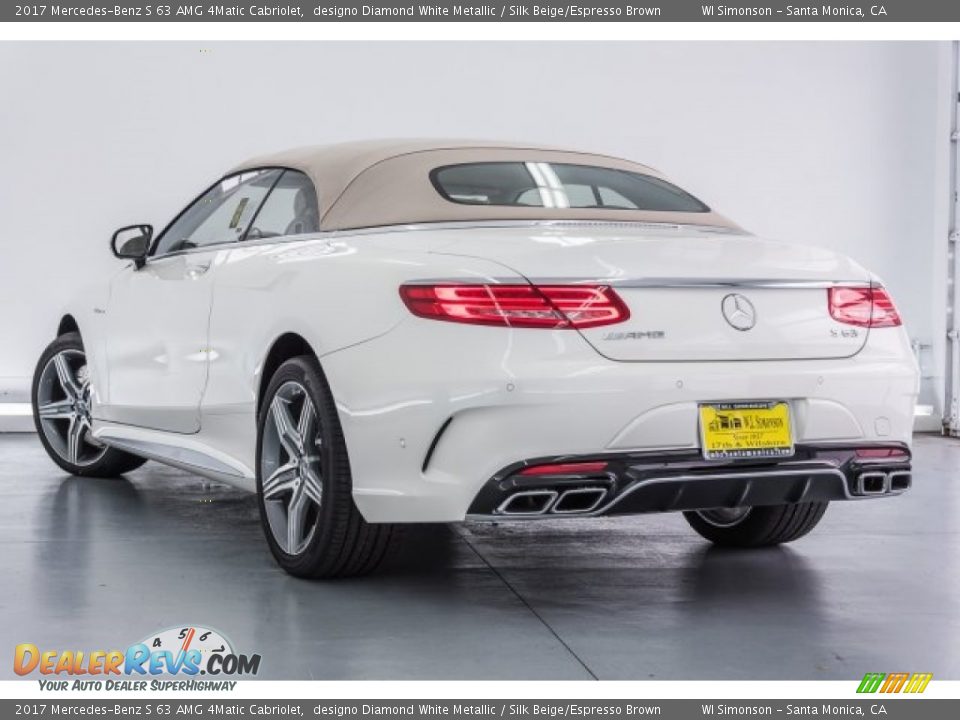2017 Mercedes-Benz S 63 AMG 4Matic Cabriolet designo Diamond White Metallic / Silk Beige/Espresso Brown Photo #3