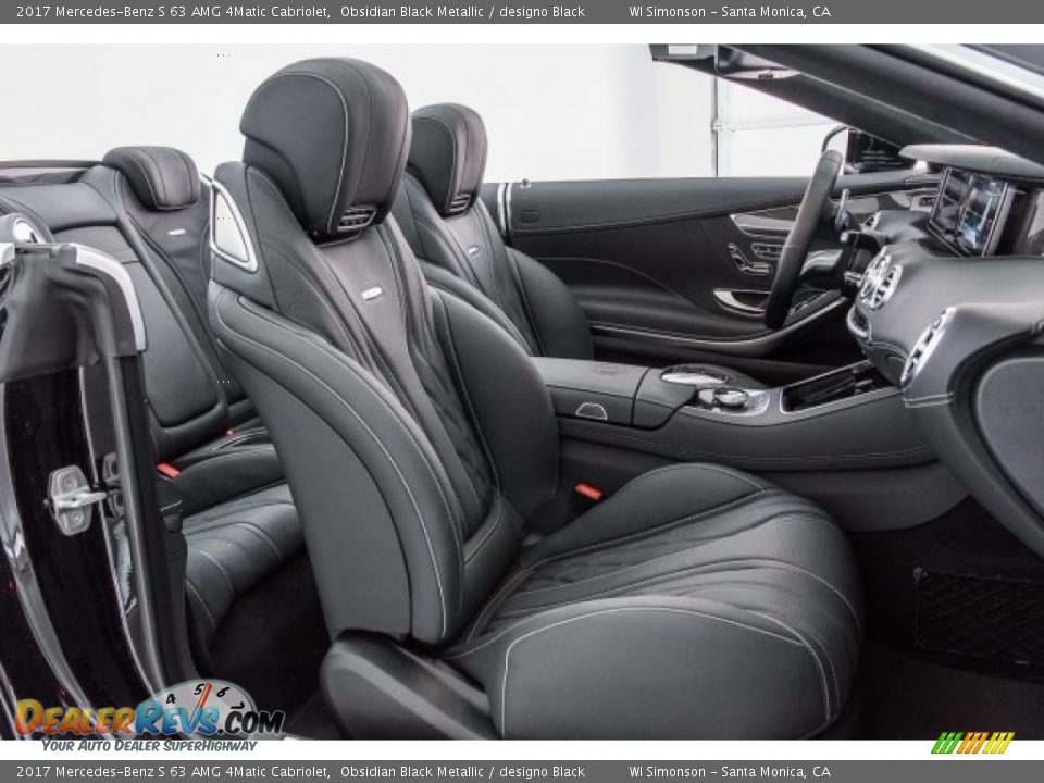 designo Black Interior - 2017 Mercedes-Benz S 63 AMG 4Matic Cabriolet Photo #6