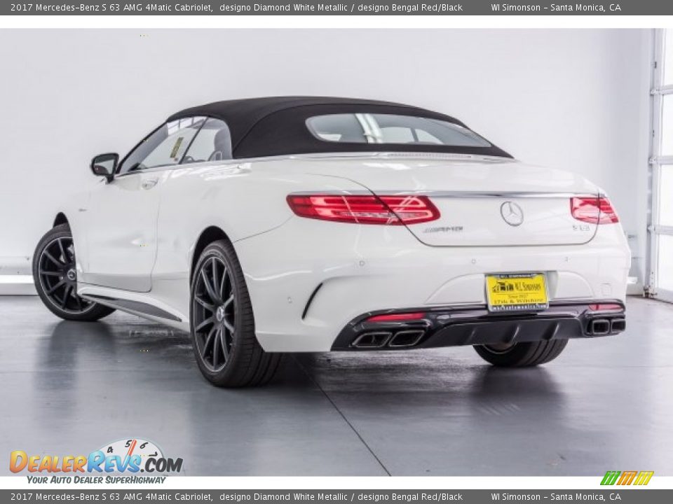 2017 Mercedes-Benz S 63 AMG 4Matic Cabriolet designo Diamond White Metallic / designo Bengal Red/Black Photo #3