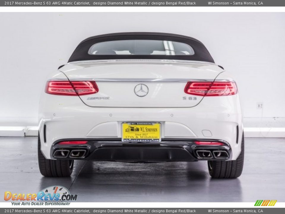 2017 Mercedes-Benz S 63 AMG 4Matic Cabriolet designo Diamond White Metallic / designo Bengal Red/Black Photo #4
