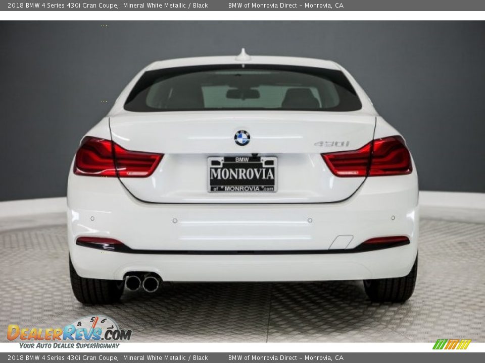 2018 BMW 4 Series 430i Gran Coupe Mineral White Metallic / Black Photo #4