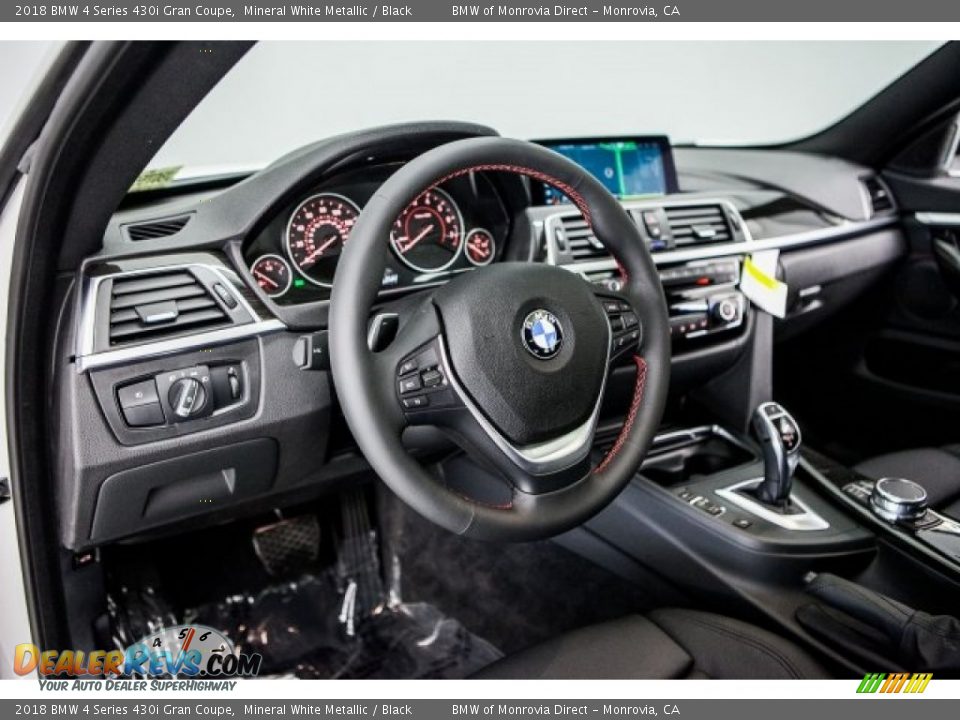 2018 BMW 4 Series 430i Gran Coupe Mineral White Metallic / Black Photo #5