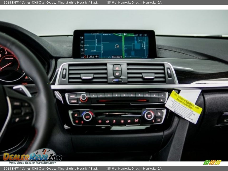 2018 BMW 4 Series 430i Gran Coupe Mineral White Metallic / Black Photo #6