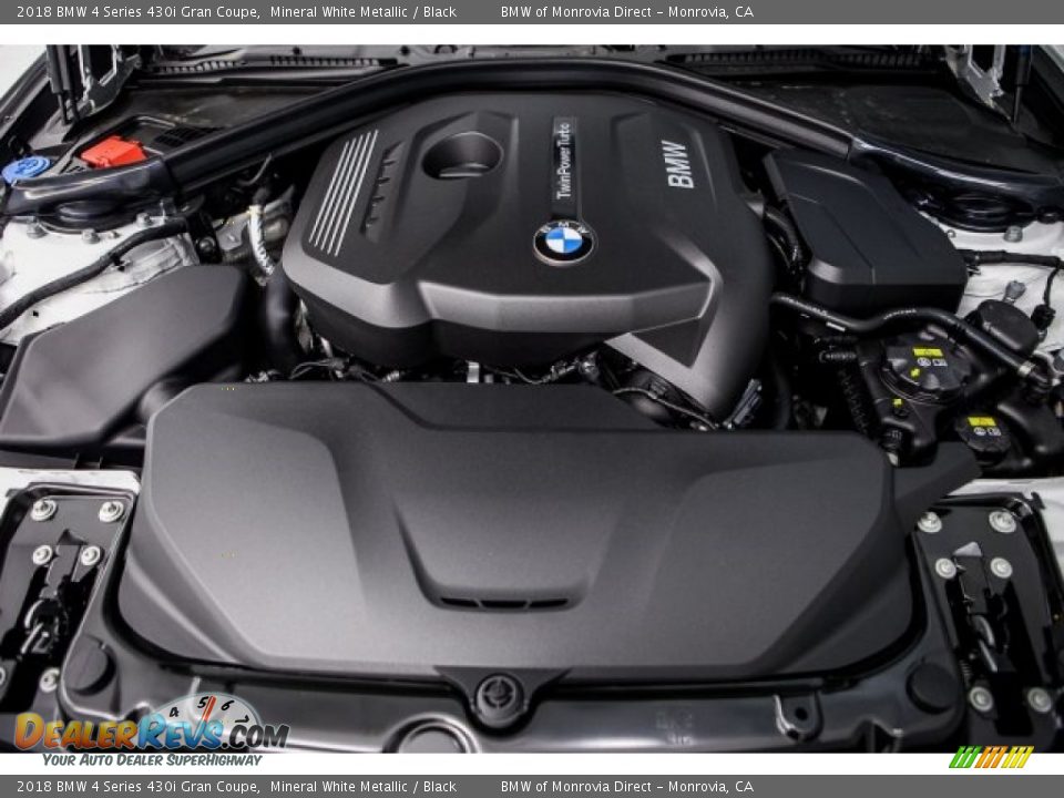 2018 BMW 4 Series 430i Gran Coupe Mineral White Metallic / Black Photo #8