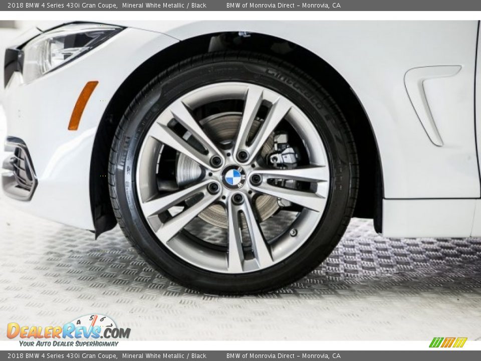 2018 BMW 4 Series 430i Gran Coupe Mineral White Metallic / Black Photo #9