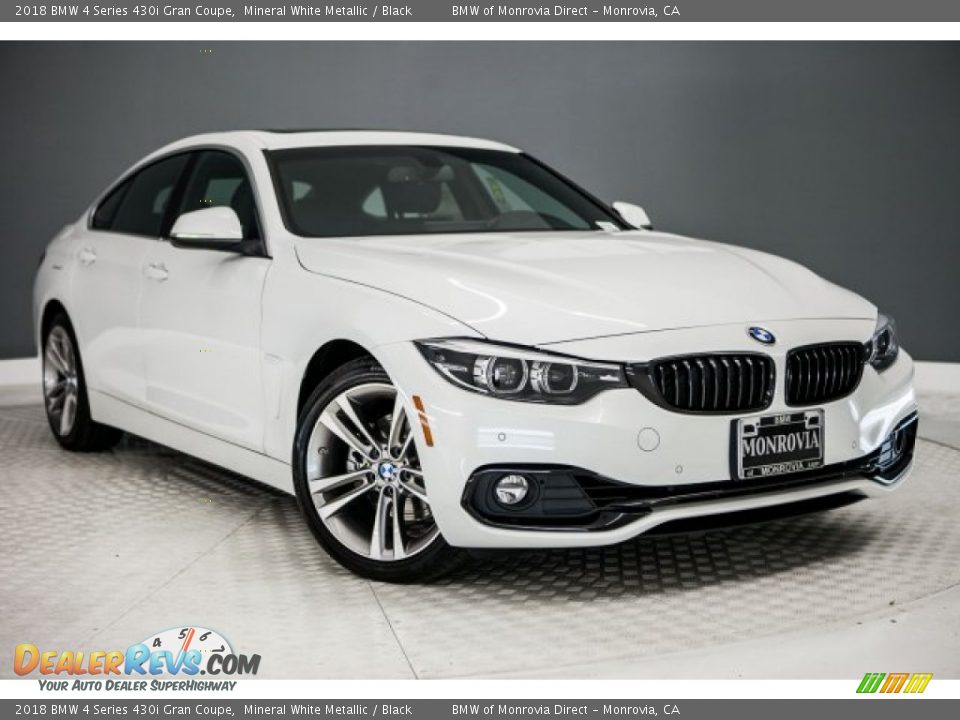 2018 BMW 4 Series 430i Gran Coupe Mineral White Metallic / Black Photo #12