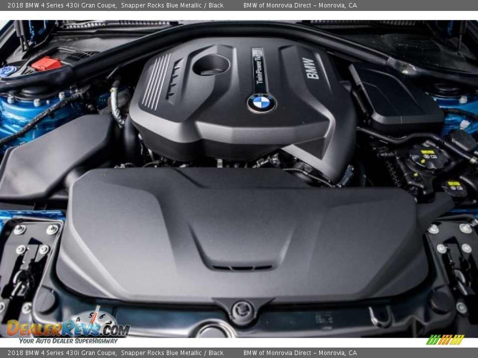 2018 BMW 4 Series 430i Gran Coupe Snapper Rocks Blue Metallic / Black Photo #8