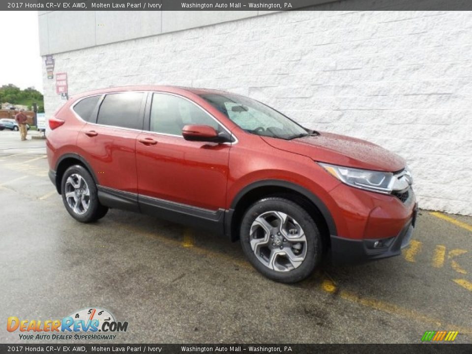 2017 Honda CR-V EX AWD Molten Lava Pearl / Ivory Photo #1