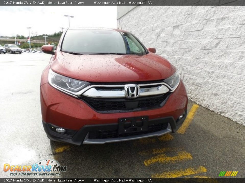 2017 Honda CR-V EX AWD Molten Lava Pearl / Ivory Photo #4