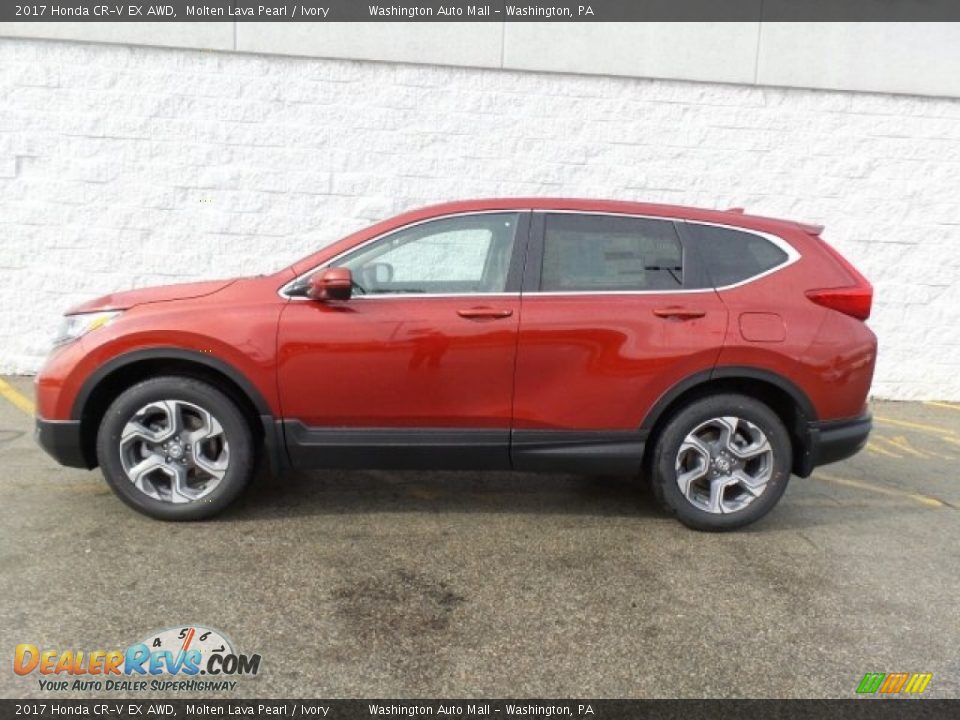 2017 Honda CR-V EX AWD Molten Lava Pearl / Ivory Photo #6