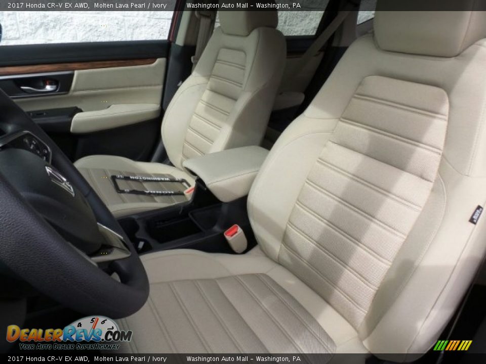 2017 Honda CR-V EX AWD Molten Lava Pearl / Ivory Photo #10