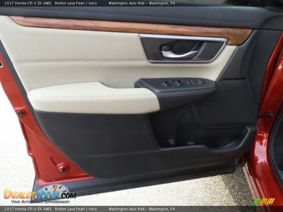 2017 Honda CR-V EX AWD Molten Lava Pearl / Ivory Photo #13