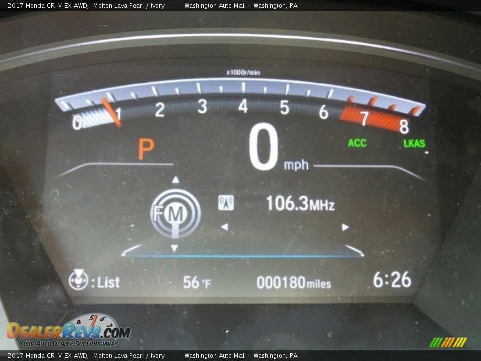 2017 Honda CR-V EX AWD Molten Lava Pearl / Ivory Photo #17