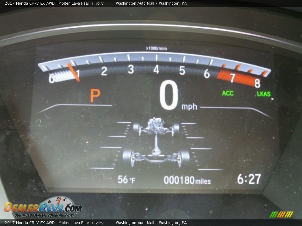 2017 Honda CR-V EX AWD Molten Lava Pearl / Ivory Photo #20