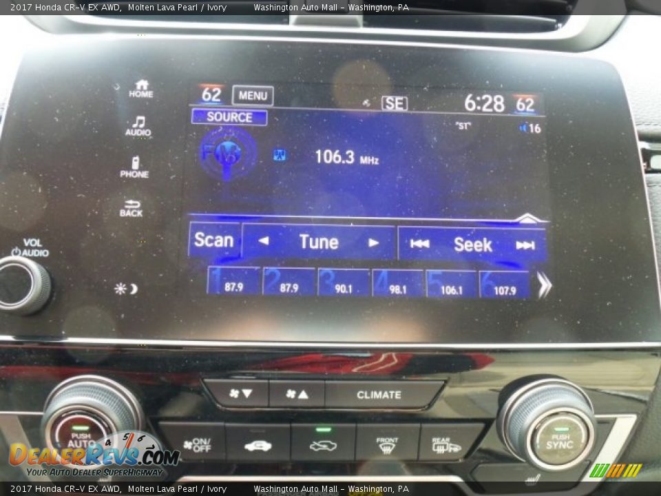 2017 Honda CR-V EX AWD Molten Lava Pearl / Ivory Photo #25