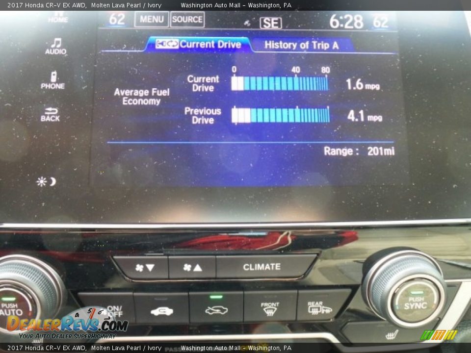 2017 Honda CR-V EX AWD Molten Lava Pearl / Ivory Photo #28