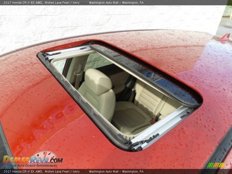 2017 Honda CR-V EX AWD Molten Lava Pearl / Ivory Photo #34