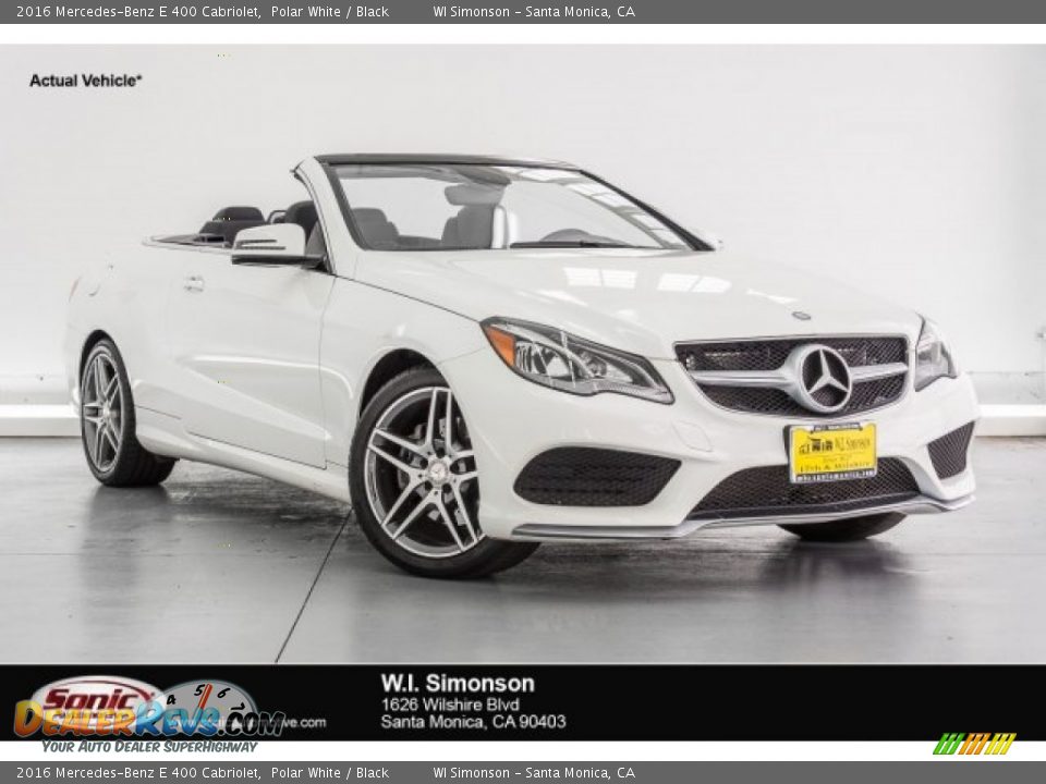 2016 Mercedes-Benz E 400 Cabriolet Polar White / Black Photo #1