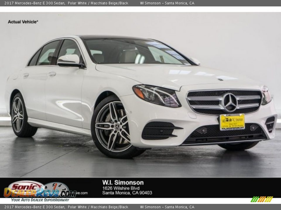 2017 Mercedes-Benz E 300 Sedan Polar White / Macchiato Beige/Black Photo #1
