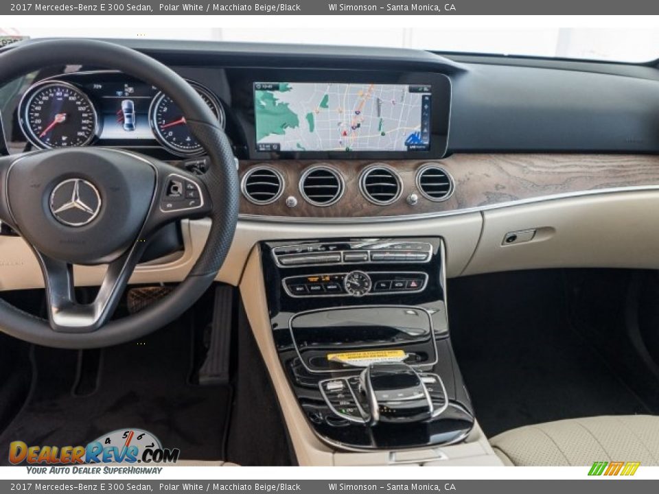 2017 Mercedes-Benz E 300 Sedan Polar White / Macchiato Beige/Black Photo #7