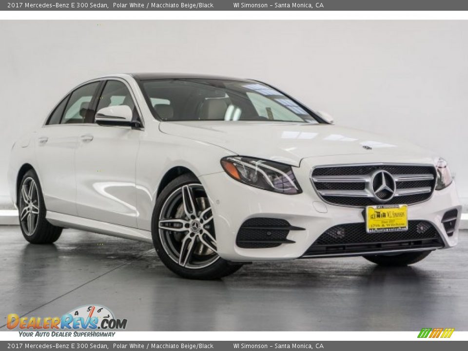 2017 Mercedes-Benz E 300 Sedan Polar White / Macchiato Beige/Black Photo #12