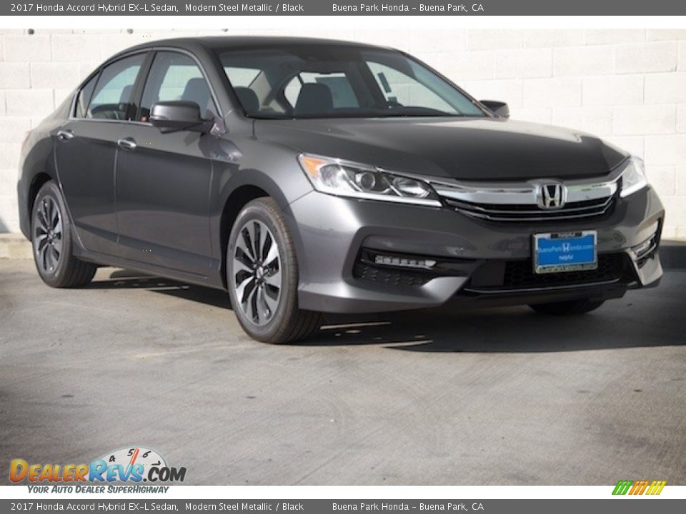 2017 Honda Accord Hybrid EX-L Sedan Modern Steel Metallic / Black Photo #1