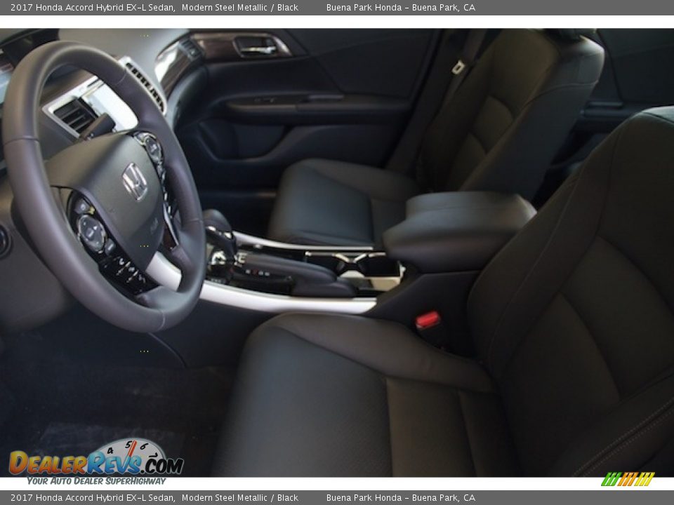 2017 Honda Accord Hybrid EX-L Sedan Modern Steel Metallic / Black Photo #9