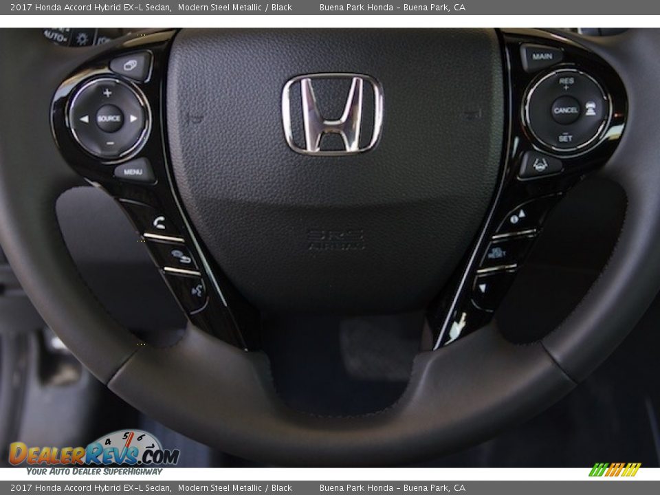 2017 Honda Accord Hybrid EX-L Sedan Modern Steel Metallic / Black Photo #10