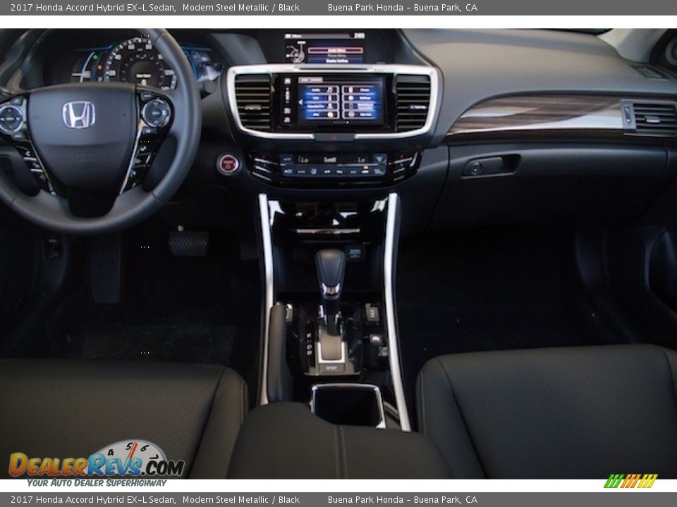 2017 Honda Accord Hybrid EX-L Sedan Modern Steel Metallic / Black Photo #13