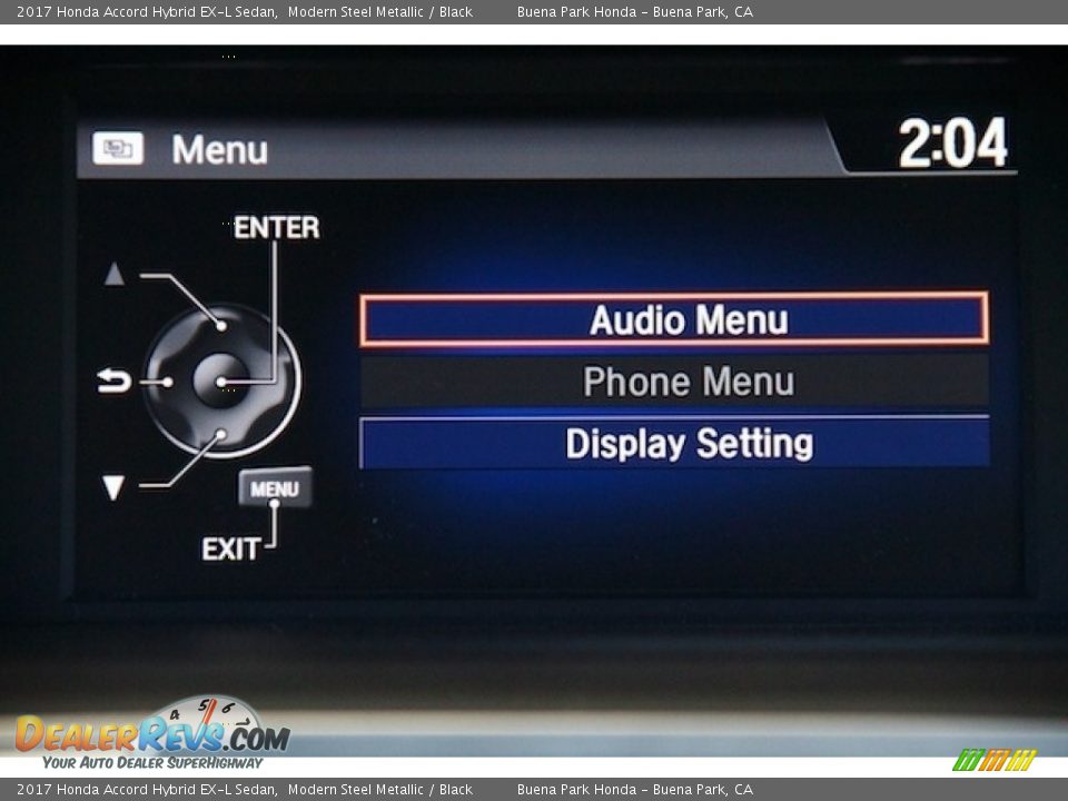2017 Honda Accord Hybrid EX-L Sedan Modern Steel Metallic / Black Photo #17