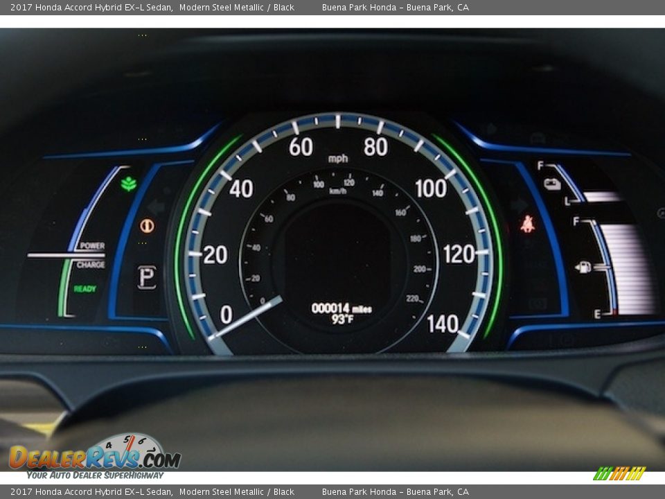 2017 Honda Accord Hybrid EX-L Sedan Modern Steel Metallic / Black Photo #18