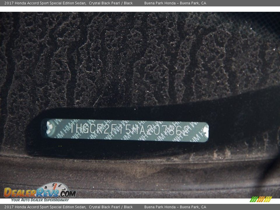 2017 Honda Accord Sport Special Edition Sedan Crystal Black Pearl / Black Photo #18
