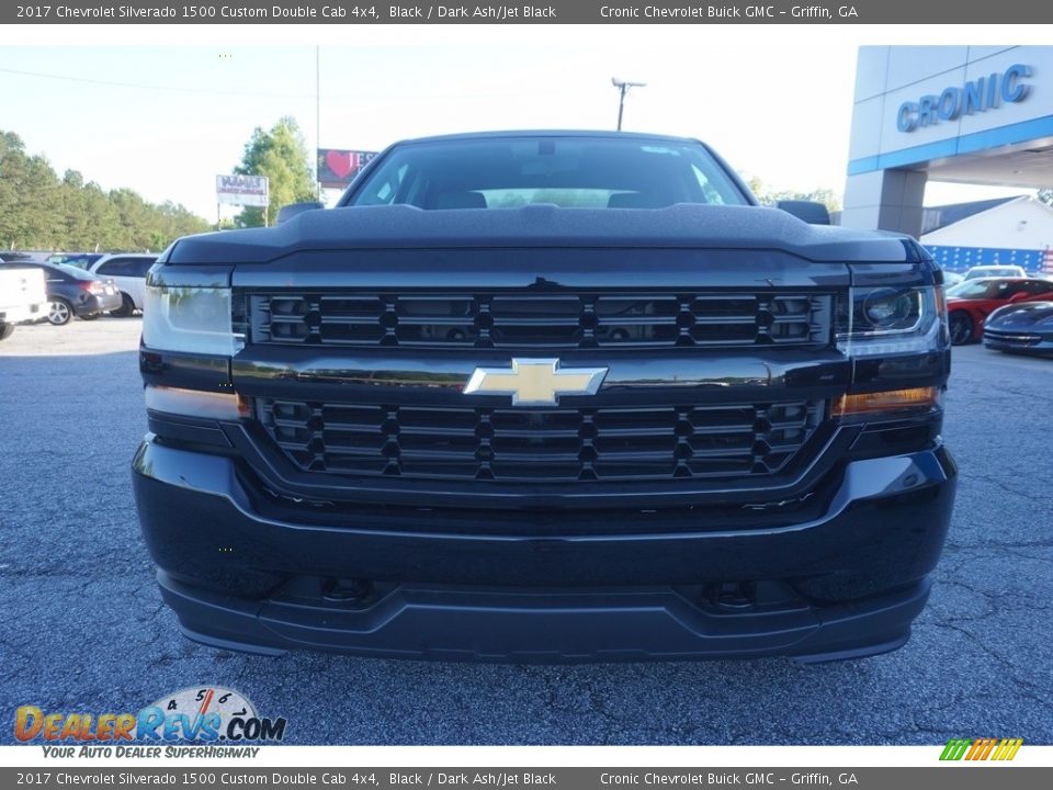 2017 Chevrolet Silverado 1500 Custom Double Cab 4x4 Black / Dark Ash/Jet Black Photo #2
