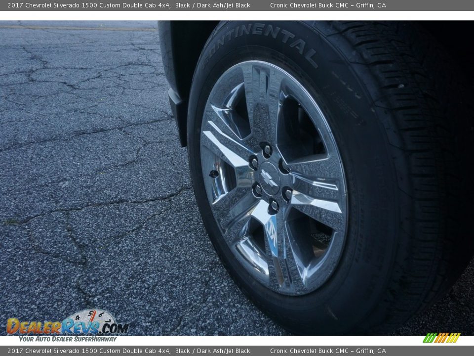 2017 Chevrolet Silverado 1500 Custom Double Cab 4x4 Black / Dark Ash/Jet Black Photo #11
