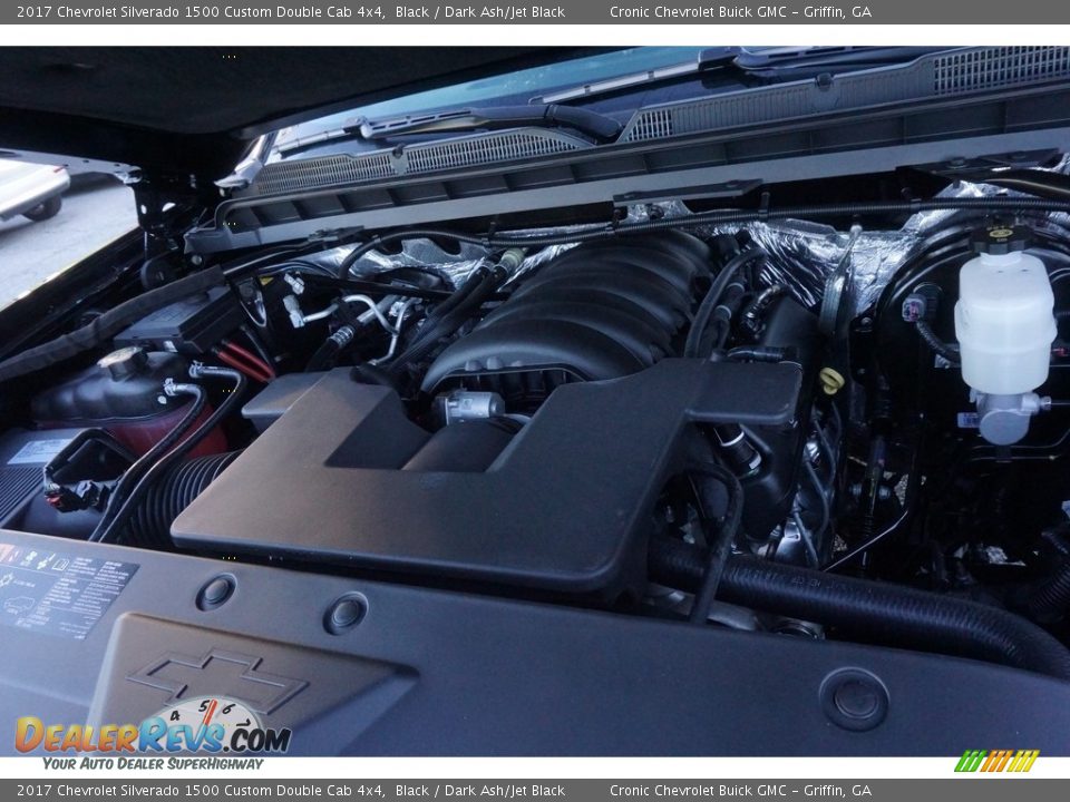 2017 Chevrolet Silverado 1500 Custom Double Cab 4x4 Black / Dark Ash/Jet Black Photo #12