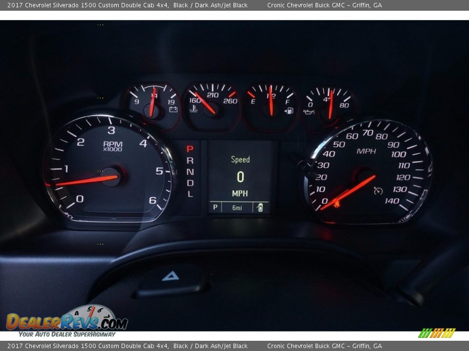 2017 Chevrolet Silverado 1500 Custom Double Cab 4x4 Black / Dark Ash/Jet Black Photo #13