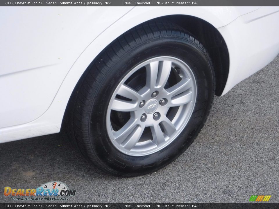 2012 Chevrolet Sonic LT Sedan Summit White / Jet Black/Brick Photo #3