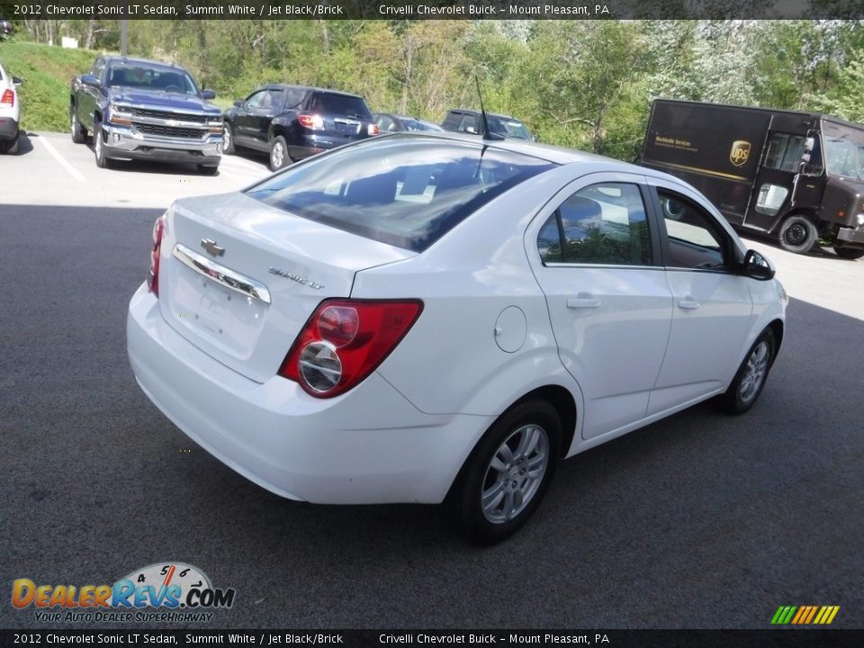 2012 Chevrolet Sonic LT Sedan Summit White / Jet Black/Brick Photo #7