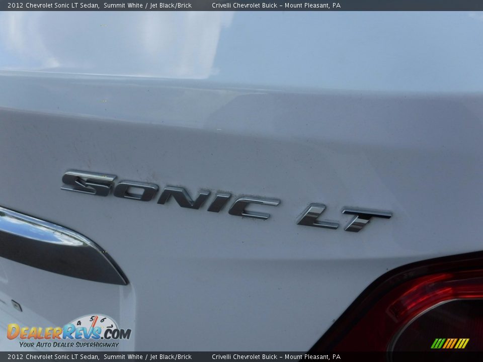 2012 Chevrolet Sonic LT Sedan Summit White / Jet Black/Brick Photo #8