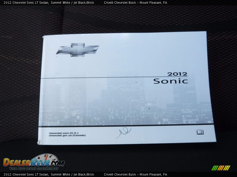 2012 Chevrolet Sonic LT Sedan Summit White / Jet Black/Brick Photo #29