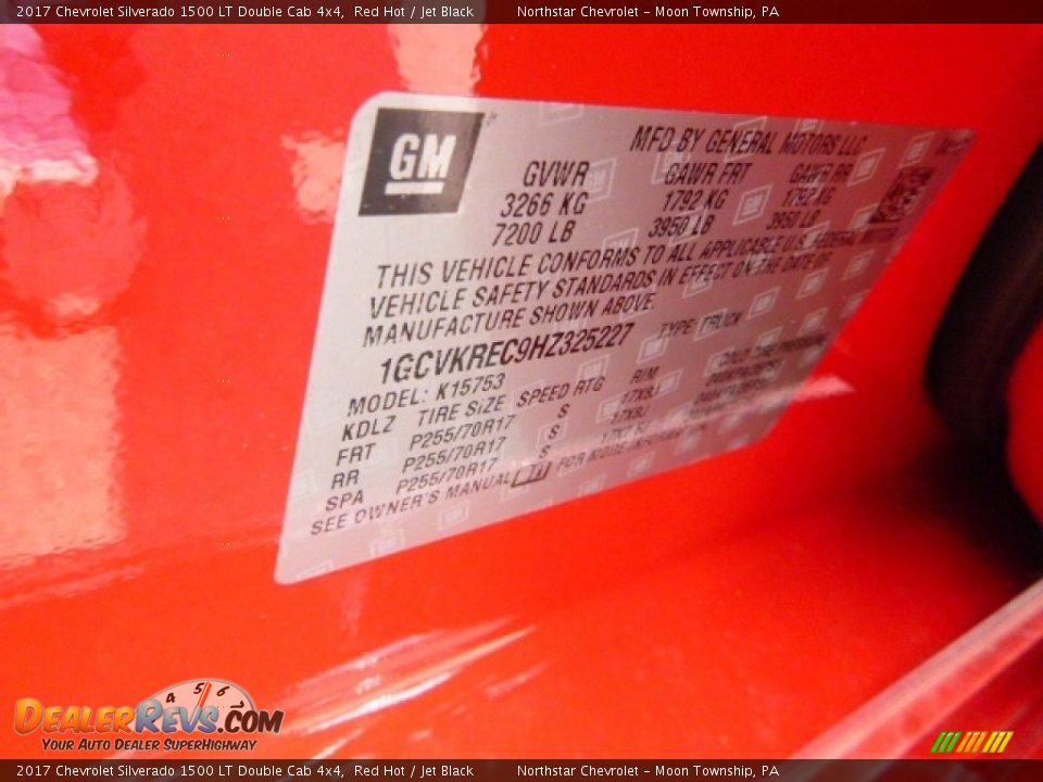 2017 Chevrolet Silverado 1500 LT Double Cab 4x4 Red Hot / Jet Black Photo #16