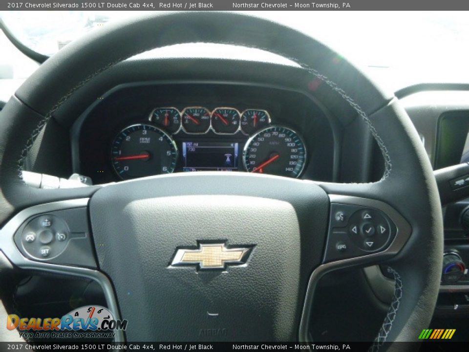 2017 Chevrolet Silverado 1500 LT Double Cab 4x4 Red Hot / Jet Black Photo #20