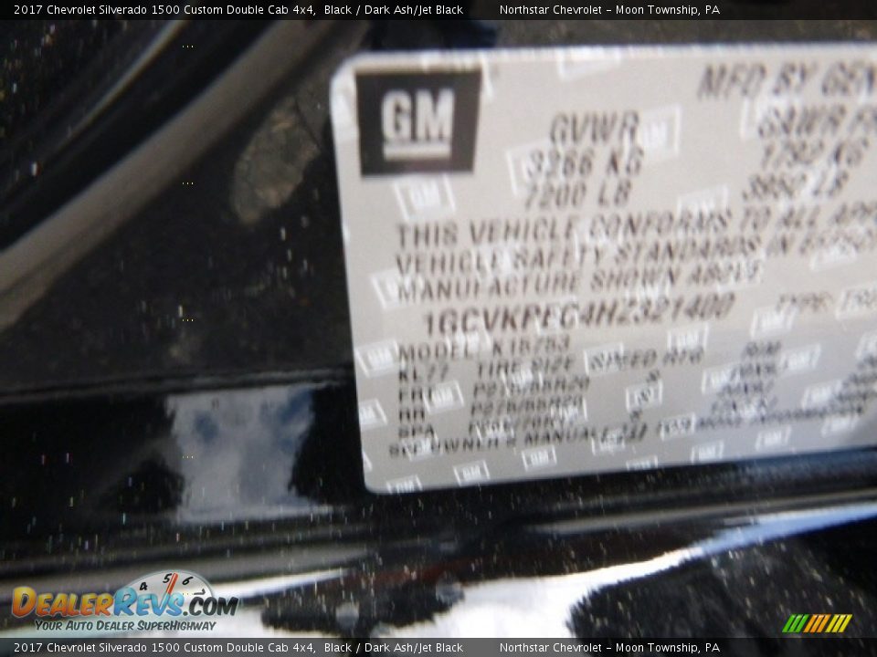 2017 Chevrolet Silverado 1500 Custom Double Cab 4x4 Black / Dark Ash/Jet Black Photo #18