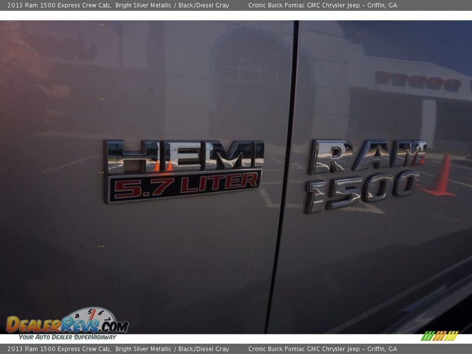 2013 Ram 1500 Express Crew Cab Bright Silver Metallic / Black/Diesel Gray Photo #14