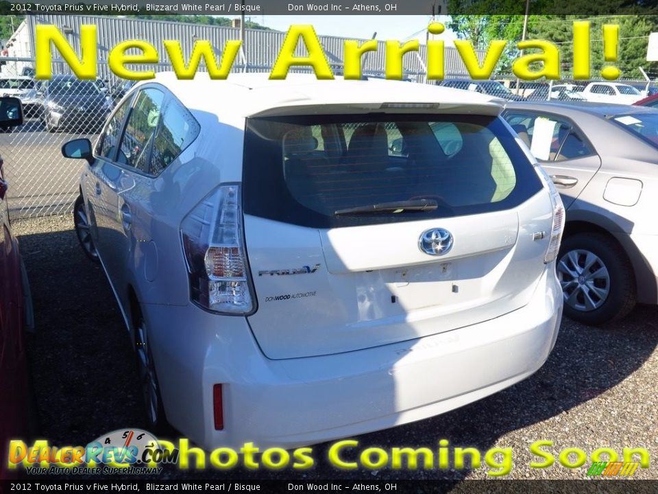 2012 Toyota Prius v Five Hybrid Blizzard White Pearl / Bisque Photo #1