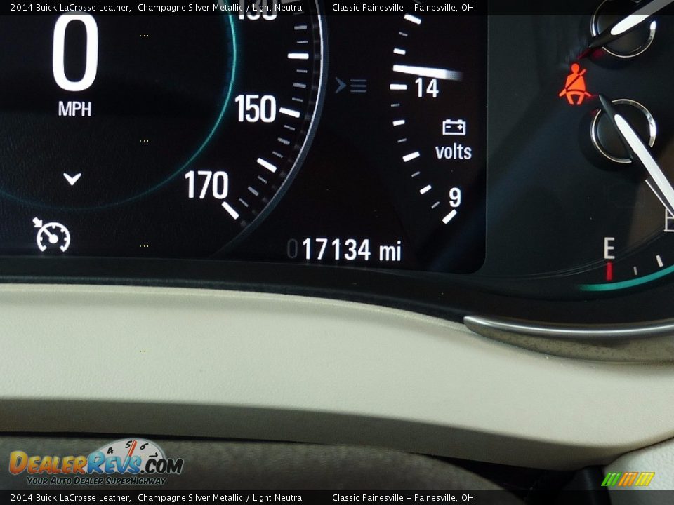 2014 Buick LaCrosse Leather Champagne Silver Metallic / Light Neutral Photo #16