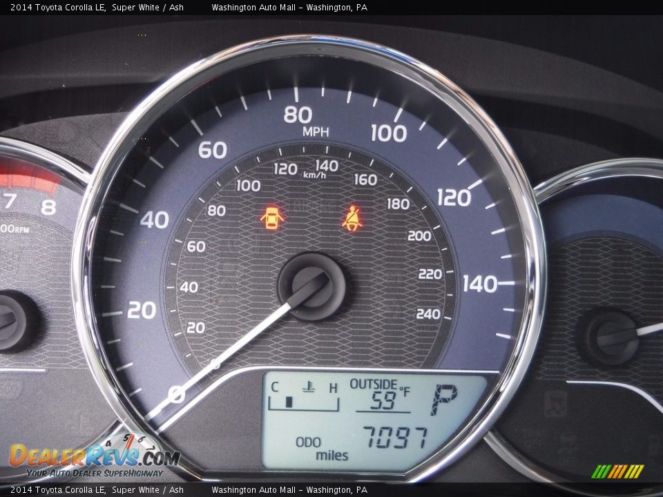 2014 Toyota Corolla LE Super White / Ash Photo #25