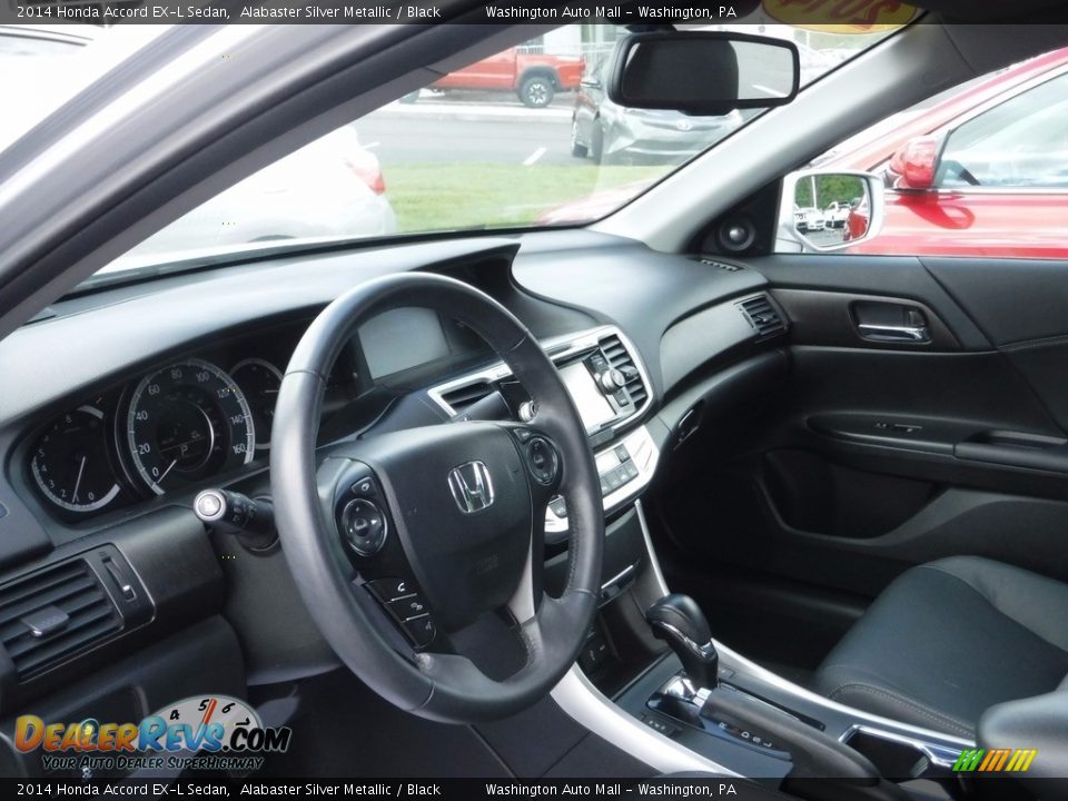 2014 Honda Accord EX-L Sedan Alabaster Silver Metallic / Black Photo #12