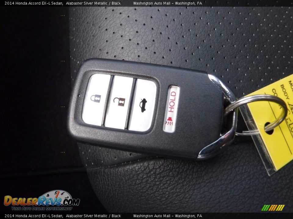 2014 Honda Accord EX-L Sedan Alabaster Silver Metallic / Black Photo #28